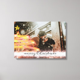 Gold Glitter Glow - kerstboom - foto Canvas Afdruk