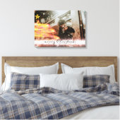 Gold Glitter Glow - kerstboom - foto Canvas Afdruk (Insitu (Slaapkamer))