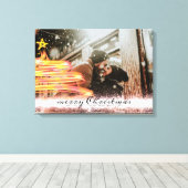 Gold Glitter Glow - kerstboom - foto Canvas Afdruk (Insitu (Houten vloer))
