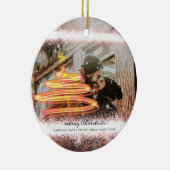 Gold Glitter Glow - kerstboom - foto Keramisch Ornament (Rechts)