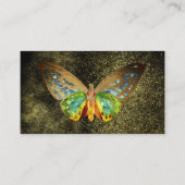 *~* Gold Glitter Gold Gilded Waterverf Butterfly Visitekaartje (Voorkant)
