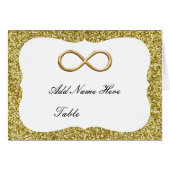 Gold Glitter Gold Infinetable Place Card (Voorkant Horizontaal)