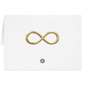 Gold Glitter Gold Infinetable Place Card (Achterkant Horizontaal)