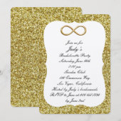 Gold Glitter Gold Infinity Bachelorette Party Kaart (Voorkant / Achterkant)