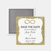 Gold Glitter Gold Infinity bespaart de Magnet-datu Magneet (Voorkant / Achterkant)