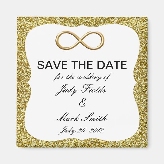 Gold Glitter Gold Infinity bespaart de Magnet-datu Magneet (Voorkant)