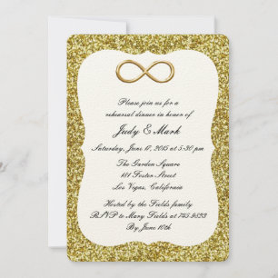 Gold Glitter Gold Infinity repetitie Infinity Kaart