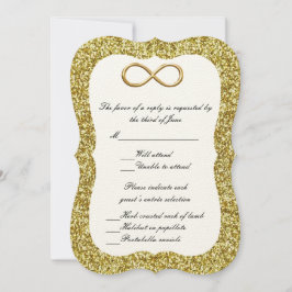Gold Glitter Gold Infinity Response Kaart