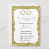 Gold Glitter Gold Infinity Response Kaart (Voorkant)