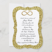 Gold Glitter Gold Infinity Vrijgezellenfeest Invit Kaart (Voorkant)