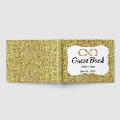 Gold Glitter Gold Infinity Wedding Guestbook Gastenboek (Volledig)