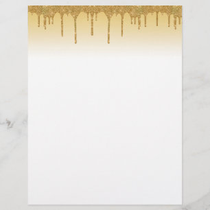 Gold Glitter Gold Ombre Letterhead Briefhoofd