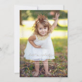 Gold Glitter Golden Birthday Invitation Kaart (Voorkant)