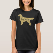 Gold Glitter Golden Retriever | Dog Mum T-shirt (Voorkant)