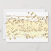 Gold Glitter Gown Quinceanera Uitnodiging (Achterkant)