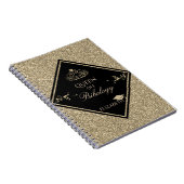 Gold Glitter Graduation Cap, Tiara Notitieboek (Rechterzijde)