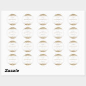 Gold Glitter Graduation Party Hartelijk dank Ronde Sticker (Vel)