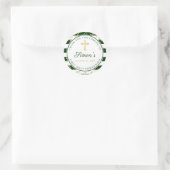 Gold Glitter Green Striped First Heilige Communie Ronde Sticker (Tas)