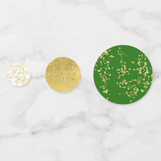 Gold Glitter Green Table Confetti (Voorkanten)