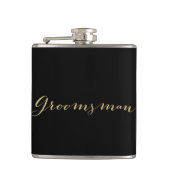 Gold Glitter Groomsman Flask Heupfles (Voorkant)