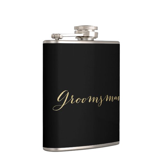 Gold Glitter Groomsman Flask Heupfles (Rechts)