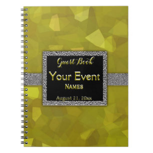 Gold Glitter Guest Book Notitieboek