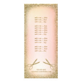 Gold Glitter Hair Salon Rack Kaart (Achterkant)