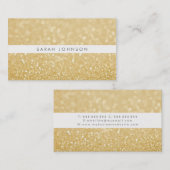 Gold Glitter Hair Stylist Appointards Afsprakenkaartje (Voorkant / Achterkant)