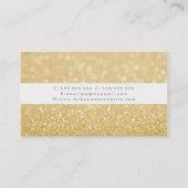 Gold Glitter Hair Stylist Appointards Afsprakenkaartje (Achterkant)