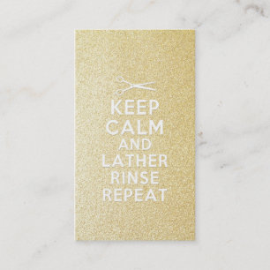 Gold Glitter Hair Stylist Visitekaartje