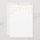 Gold Glitter Hallo Baby shower Invitation Kaart (Achterkant)