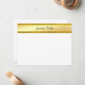 Gold Glitter Handgeschreven Script Name Sjabloon (Voorkant / Achterkant in situ)