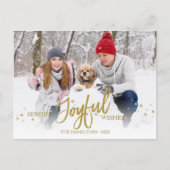 Gold Glitter Handwrite Feestdagen voor kerstmis me Briefkaart (Voorkant)