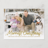 Gold Glitter Handwrite Foto voor het meest feestke Briefkaart (Voorkant)