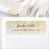 Gold Glitter Handwriting Script Elegant Sjabloon Etiket (Insitu)