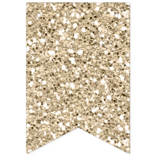 Gold Glitter Happy Birthday Celebration Wedding Vlaggetjes (Eerste vlag)