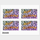 Gold Glitter Happy Birthday Rechthoekige Sticker (Vel)