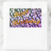 Gold Glitter Happy Birthday Rechthoekige Sticker (Tas)