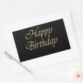 Gold Glitter Happy Birthday Rechthoekige Sticker (Envelop)