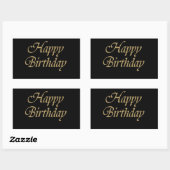Gold Glitter Happy Birthday Rechthoekige Sticker (Vel)