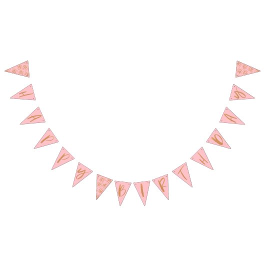 Gold Glitter Happy Birthday Vlaggetjes (Alle)