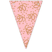 Gold Glitter Happy Birthday Vlaggetjes (Eerste vlag)