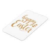 Gold Glitter Happy Easter Egg Magneet (Linkerzijde)