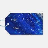 Gold Glitter Happy Hanukkah Gift Label Cadeaulabel (Achterkant Horizontaal)