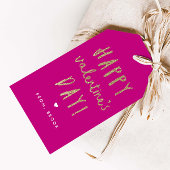 Gold Glitter Happy Valentijnsdag Cadeaulabel
