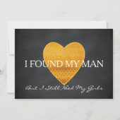 Gold glitter hart... zal je mijn bruidsmeisje zijn kaart (Voorkant)