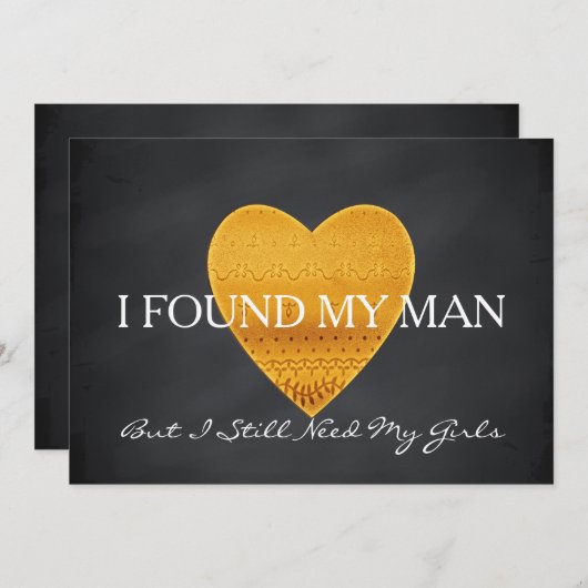 Gold glitter hart... zal je mijn bruidsmeisje zijn kaart (Voorkant / Achterkant)