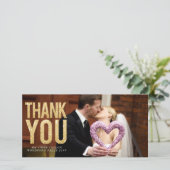 Gold Glitter Hartelijk dank voor de fotokaarten Bedankkaart (Staand voorkant)