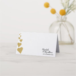 Gold Glitter Harttafel Place Card of Escort Kaart Plaatskaartje