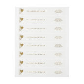 Gold Glitter Heart en Stars Wedding (Vel)